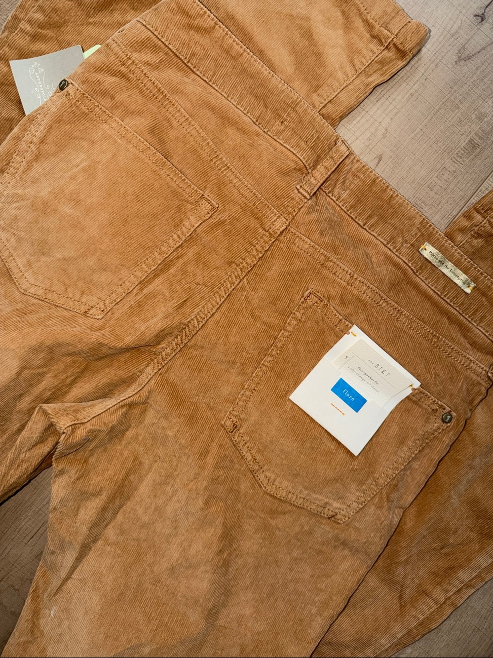 Pilcro and the Letterpress Corduroy Boot Cut Pants in Camel Brown - Picture 9 of 10